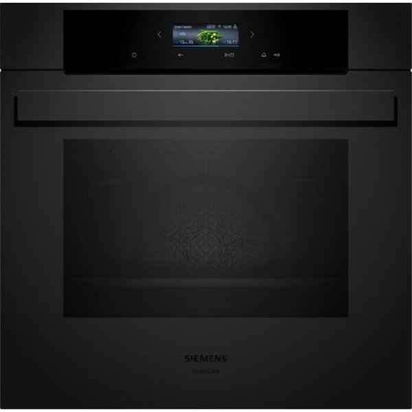 SIEMENS Einbaubackofen iQ700 iQ700, HB974GLM1 Einbau-Backofen, matt schwarz, EEK: A+, Pyrolyse-Selbstreinigung, Matte Oberfläche