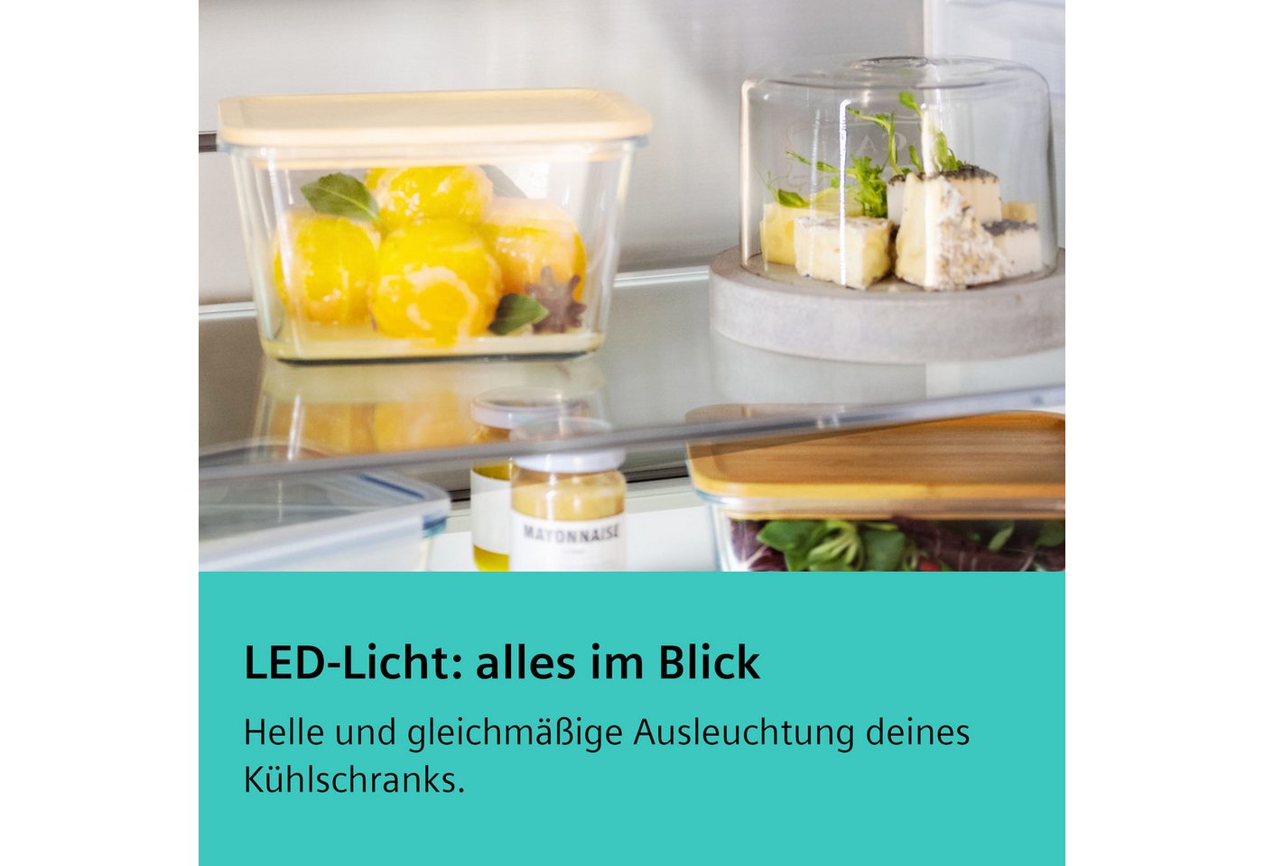 SIEMENS Einbaukühlgefrierkombination iQ100 KI86NNFE0, 177,2 cm hoch, 54,1 cm breit, No Frost: nie wieder Abtauen – Bild 3 von 5
