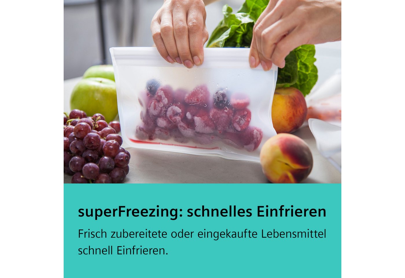 SIEMENS Einbaukühlgefrierkombination iQ100 KI86NNFE0, 177,2 cm hoch, 54,1 cm breit, No Frost: nie wieder Abtauen – Bild 5 von 5