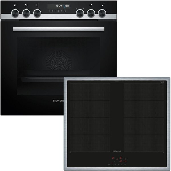 SIEMENS Elektro-Herd-Set PQ521VA2ZM, mit Teleskopauszug nachrüstbar, Gelingsichere cookControl30 & anpassungsfähige varioInduktion