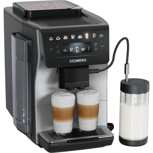 SIEMENS Kaffeevollautomat EQ600 TP605EM3, 8 Getränke, XL-Getränke, bis zu 480ml, Kannenfunktion, bis zu 10 Favoriten, Doppeltassenfunktion, Keramikmahlwerk, Ede