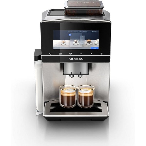 SIEMENS Kaffeevollautomat EQ900 TQ903D43, intuitives 6,8" TFT-Display, Geräuschreduzierung, App-Steuerung, Barista-Modus, AromaSelect, 3 Profile, edelstahl