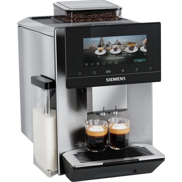 SIEMENS Kaffeevollautomat EQ900 TQ923E43, 41 versch. Getränke, XL-Getränke, Doppeltassenfunktion, farbiges 6.8'' TFT-Display, individuelle Aromaeinstellung, Ede
