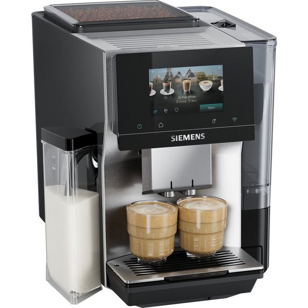 SIEMENS Kaffeevollautomat TQ727D03, farbiges Full-Touch-Display, Doppeltassenfunktion, sehr leise, schwarz