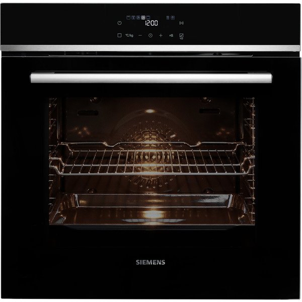 SIEMENS Pyrolyse Backofen iQ300 HB571ABS3, mit Teleskopauszug nachrüstbar, Automatische Selbstreinigung & einfache Steuerung dank LED-Bedienung