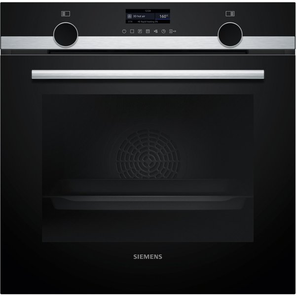 SIEMENS Pyrolyse Backofen iQ500 HB579GBR3, mit Teleskopauszug nachrüstbar, Pyrolyse-Selbstreinigung, Gesund snacken mit airFry & mühelose activeClean® Reinigung
