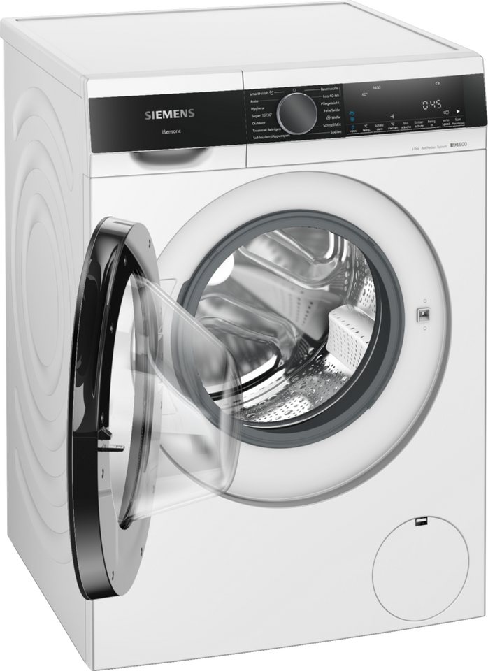 SIEMENS Waschmaschine iQ500 WG44G2F41, 9 kg, 1400 U/min, Automatische Waschmitteldosierung i-Dos, Knitter-Programm smartFinish – Bild 3 von 5