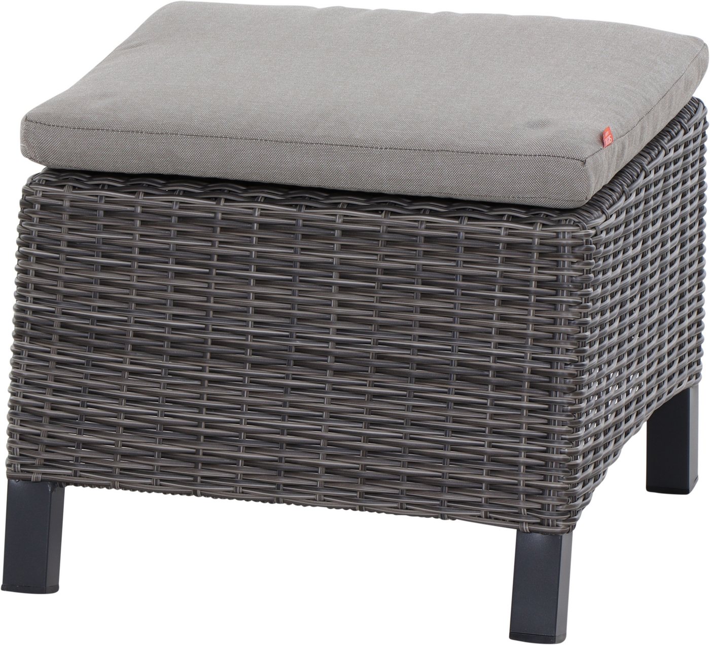 Siena Garden Hocker CORIDO, Gestell Aluminium, Gardino®-Geflecht, matt anthrazit/charcoal-grey – Bild 2 von 5