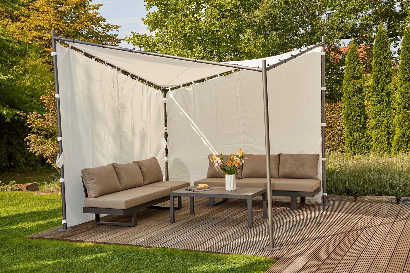 Siena Garden Pavillon-Ersatzdach, 180 g/m², 300 x 300 cm, für Pavillon »Berlino« 300x300 cm – Bild 3 von 5