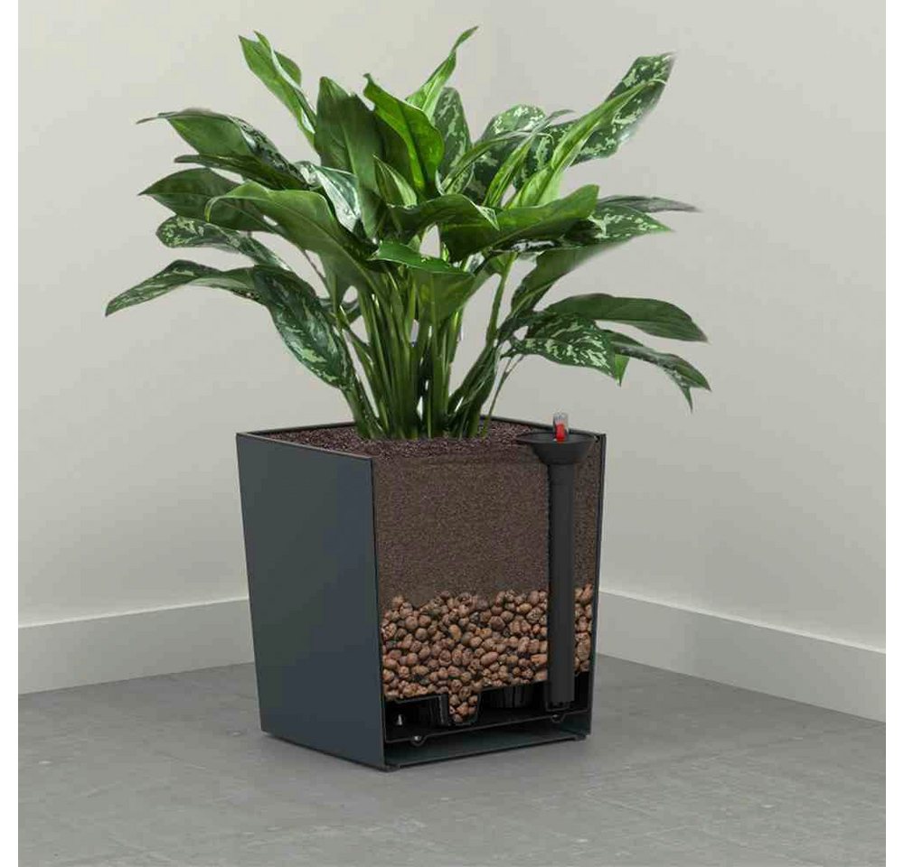 Siena Garden Pflanzkübel, Rillenoptik, eckig – Bild 5 von 5