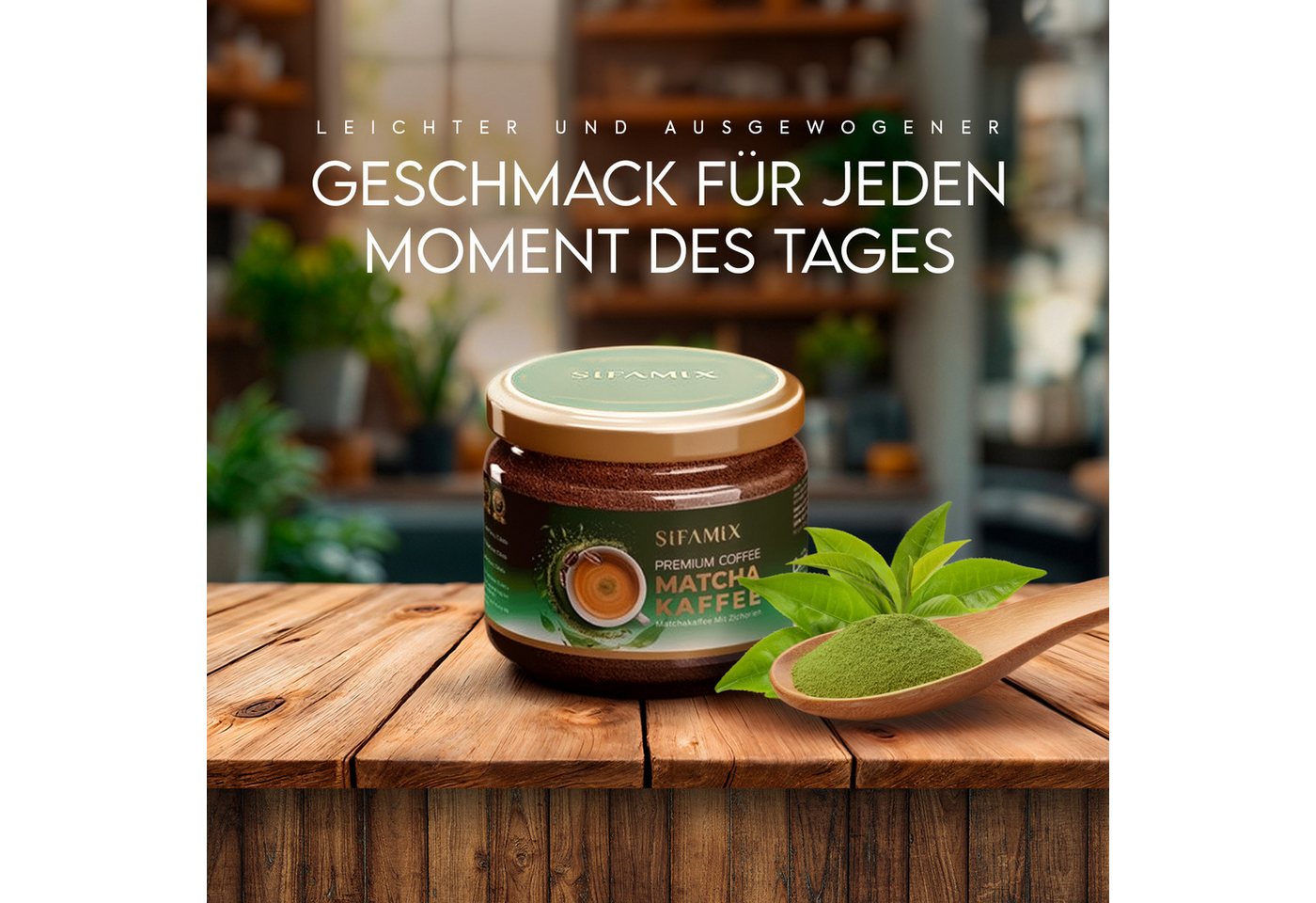 Şifamix Kaffee Matcha Kaffee – Natürlich Aromatisch, Fein Gemahlen & Vielseitig 100gr, 100 g – Bild 3 von 4