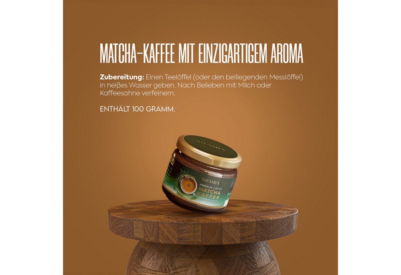 Şifamix Kaffee Matcha Kaffee – Natürlich Aromatisch, Fein Gemahlen & Vielseitig 100gr, 100 g – Bild 4 von 4