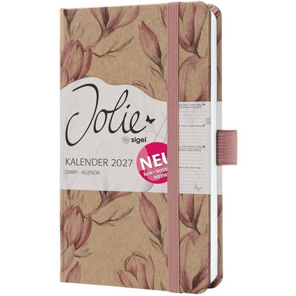 Sigel Buchkalender Jolie Magnolia Dreams Hardcover, für 2027, 1 Woche = 2 Seiten