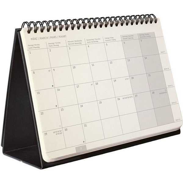 Sigel Tischkalender Conceptum 2027 A5 quer, 2 Seiten = unten Monat / oben Notizseite