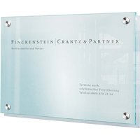 SignSystems Wandschild DIN A3 "Cristallo" 42 x 29,7 cm, 4 Halter, Ø 18 mm
