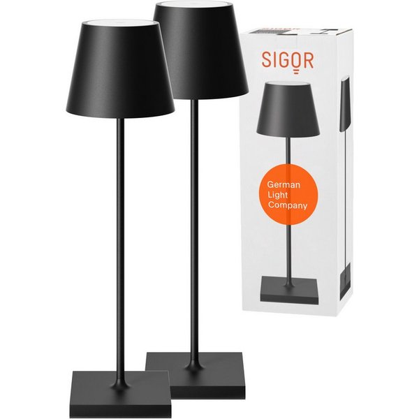 SIGOR LED Tischleuchte, Dimmbar, LED fest integriert, 2.700 + 2.200 K