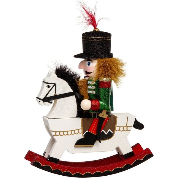 SIKORA Weihnachtsfigur Serie E große XL Nussknacker Reiterlein aus Holz