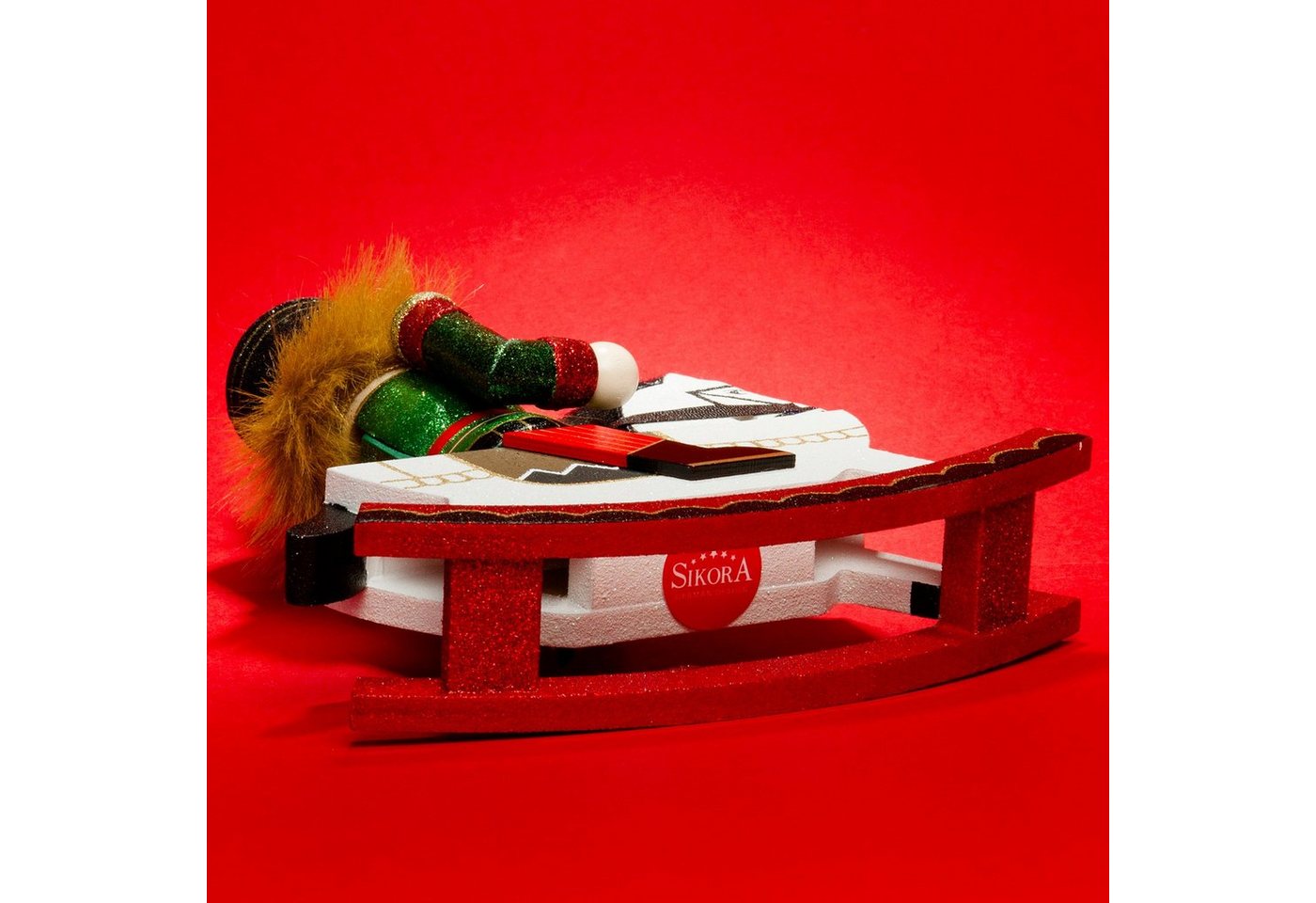SIKORA Weihnachtsfigur Serie E große XL Nussknacker Reiterlein aus Holz – Bild 5 von 5