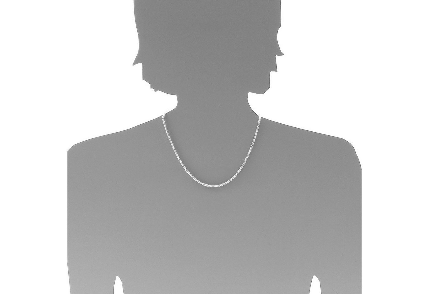 OSTSEE-SCHMUCK Silberkette Ostsee-Schmuck Kette Singapur 1,8 mm Kette Singapur 1,8 mm (1-tlg) – Bild 3 von 4
