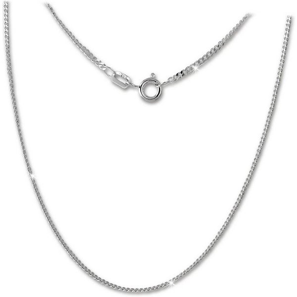 SilberDream Silberkette SilberDream Halskette 70cm Flach (Halskette), Halskette ca. 70cm, 925 Sterling Silber, Farbe: silber, Made-In German