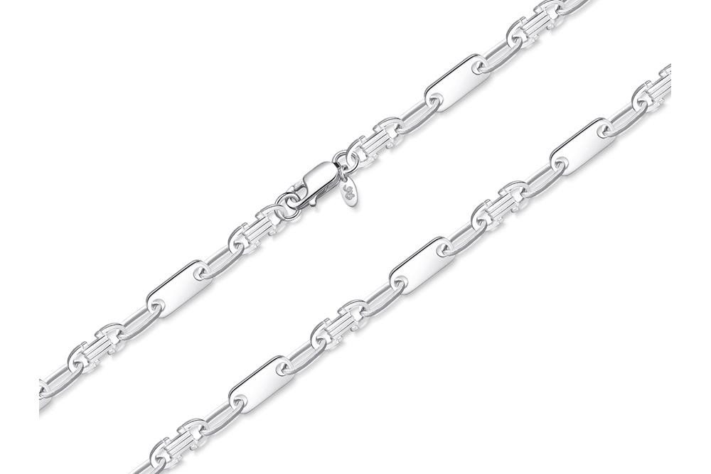 Silberkettenstore Silberarmband Plattenkette Armband (Steigbügelarmband) 6mm - 925 Silber – Bild 2 von 3
