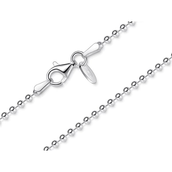 Silberkettenstore Silberkette Kugelkette 2mm - echt 925 Silber, Länge wählbar von 38-120cm