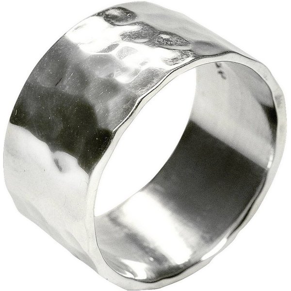 SILBERMOOS Partnerring Bandring "Hammerschlag", 925 Sterling Silber