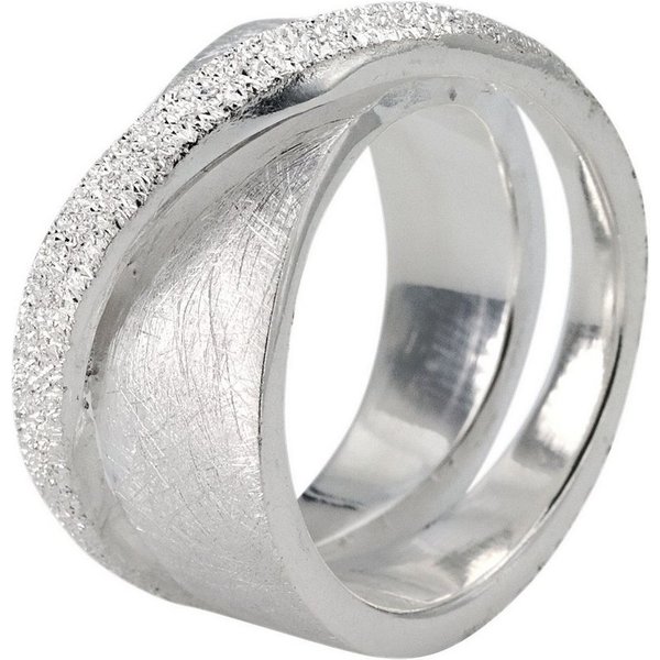 SILBERMOOS Silberring Criss-Cross-Ring, 925 Sterling Silber