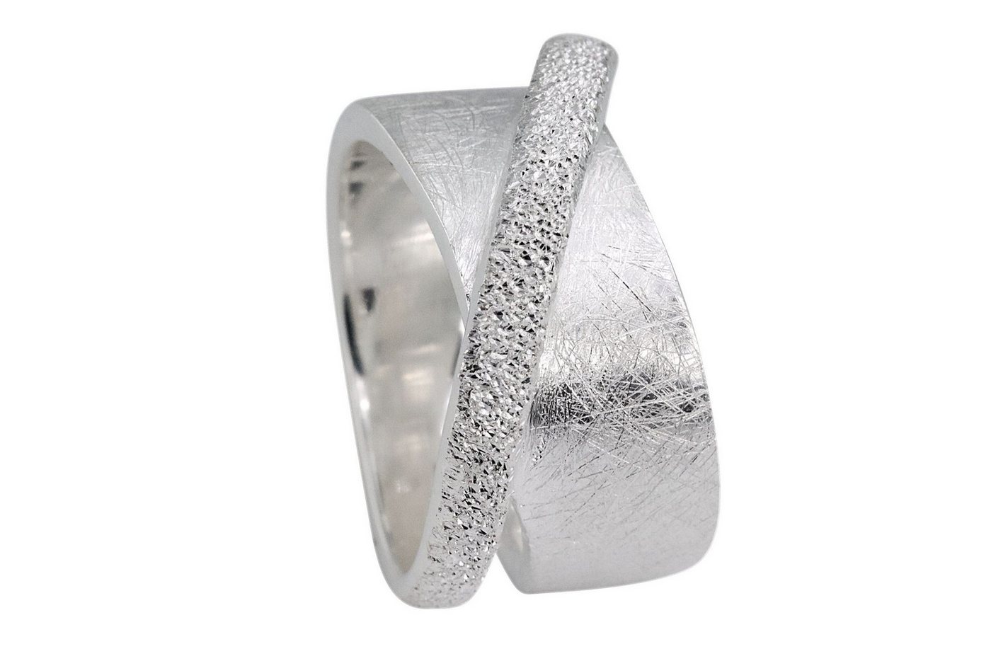 SILBERMOOS Silberring Criss-Cross-Ring, 925 Sterling Silber – Bild 5 von 5