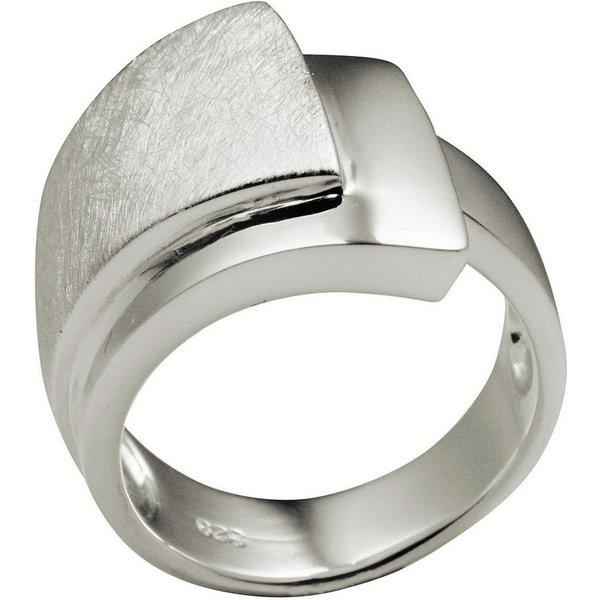 SILBERMOOS Silberring "Doppelter Bandring", 925 Sterling Silber
