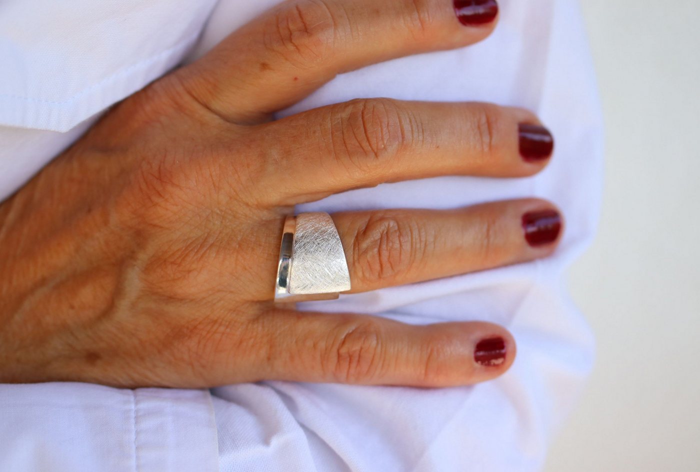 SILBERMOOS Silberring "Doppelter Bandring", 925 Sterling Silber – Bild 3 von 5