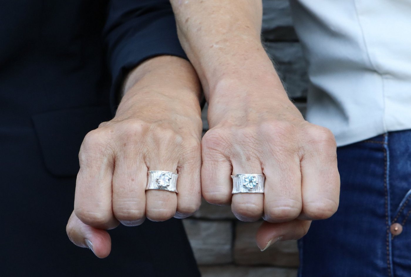 SILBERMOOS Silberring Eleganter Weißtopas Ring, 925 Sterling Silber – Bild 4 von 5