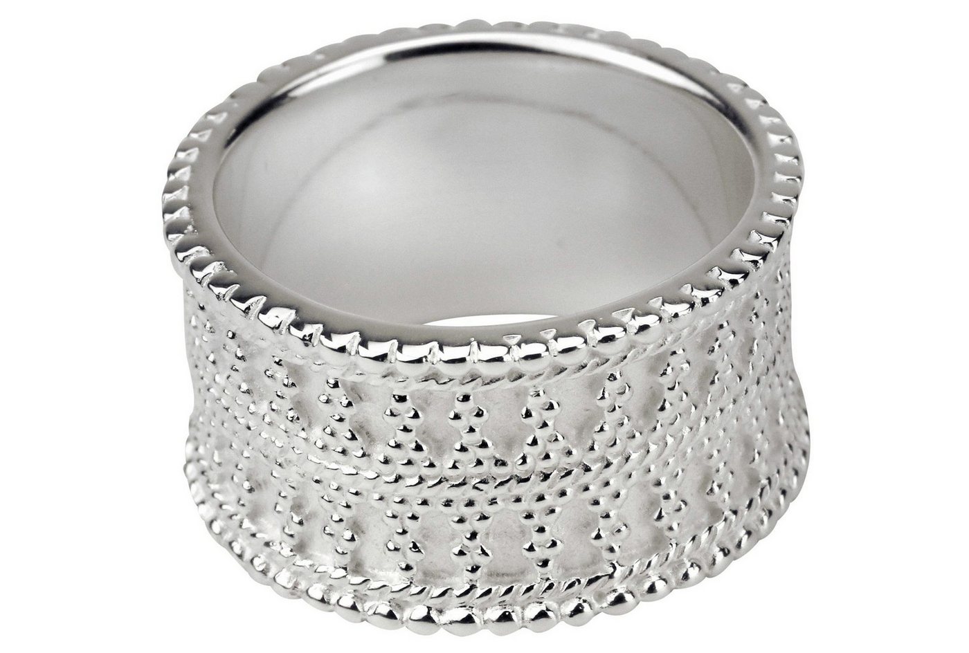 SILBERMOOS Silberring Ring mit doppeltem Ornamentband, 925 Sterling Silber – Bild 5 von 5