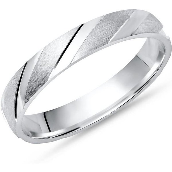 Unique Silberring Unique Silberring 925 Sterling Silber quermattiert 4mm breit R8509