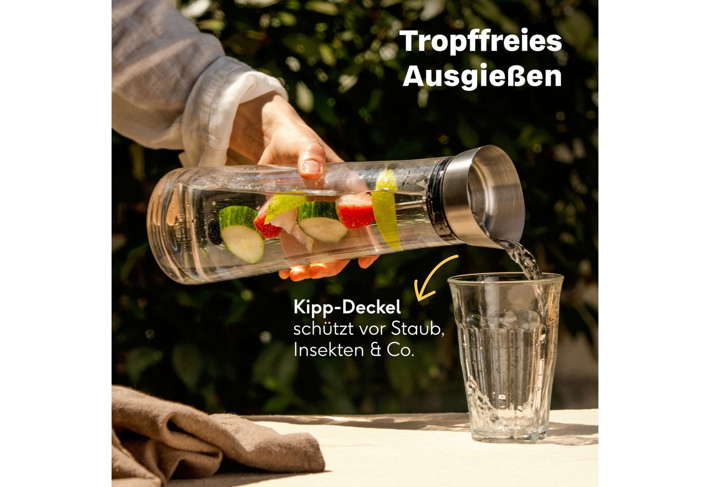 SILBERTHAL Wasserkaraffe Glaskaraffe mit Spieß, (1-tlg) – Bild 4 von 5