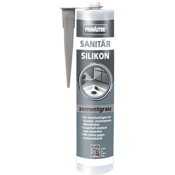 Primaster Silikon Primaster Sanitär Silikon zementgrau 310 ml