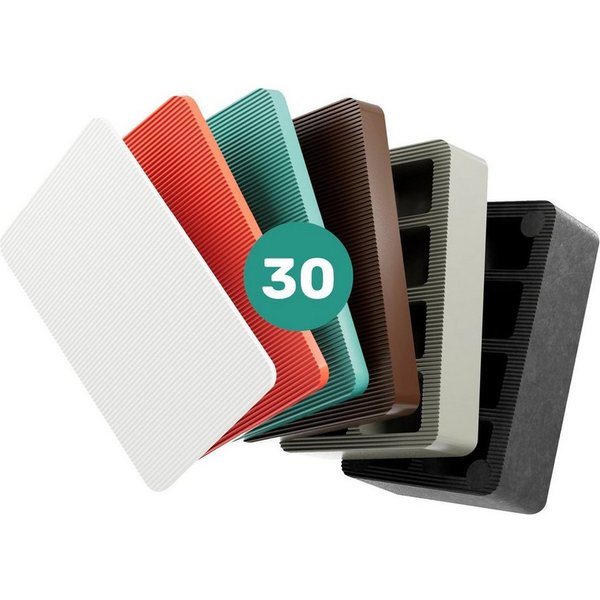 Silisto Unterlegplatte Unterlegplatten Sortiment 30 Teilig, 30-St., Made in Germany