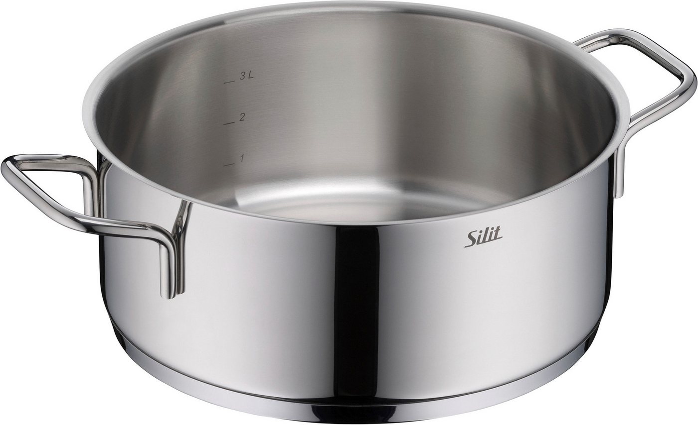 Silit Bratentopf Extra Cook, mit Glasdeckel, Edelstahl 18/10 (2-tlg), SiliTherm Universalboden, induktionsgeeignet, spülmaschinengeeignet – Bild 4 von 5