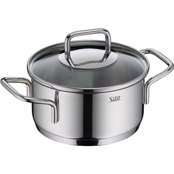 Silit Bratentopf Extra Cook, mit Glasdeckel, Edelstahl 18/10 (2-tlg), SiliTherm Universalboden, induktionsgeeignet, spülmaschinengeeignet
