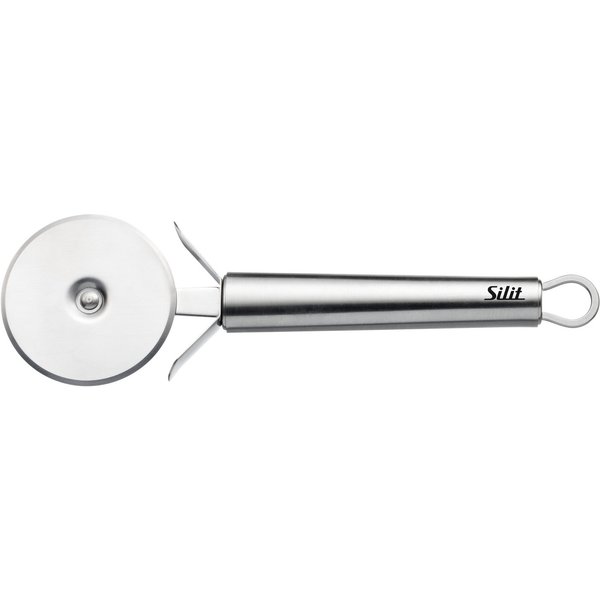 Silit Pizzaschneider Classic Line, Pizzaschneider 22 cm, scharfes Schneidrad, Fingerschutz, Edelstahl