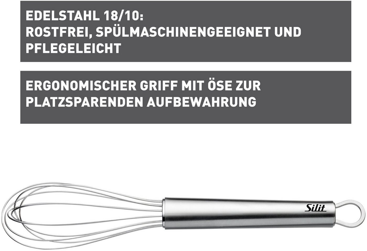Silit Schneebesen Classic Line, Ballonform, Aufhängeöse, spülmaschinengeeignet – Bild 4 von 4