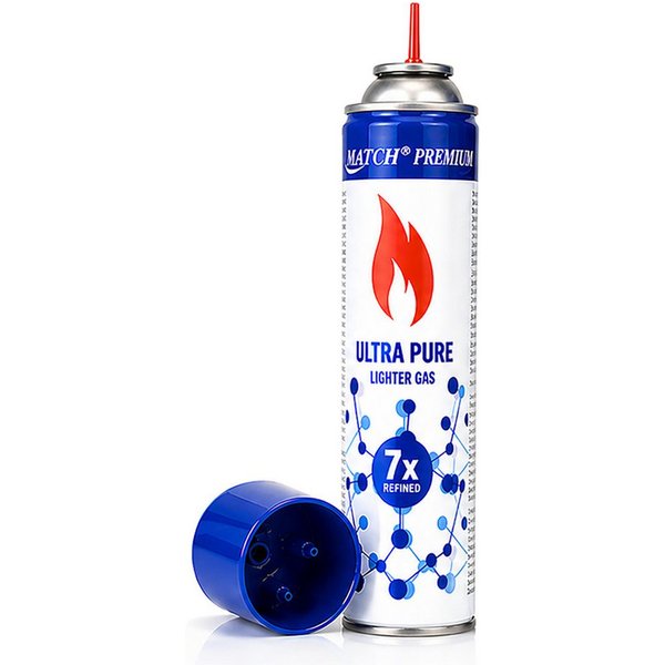 Silver Match Feuerzeug Feuerzeuggas Ultra Pure, 300ml (1-St), Butangas, Nachfüllgas, für Flammbierbrenner, Feuerzeuge