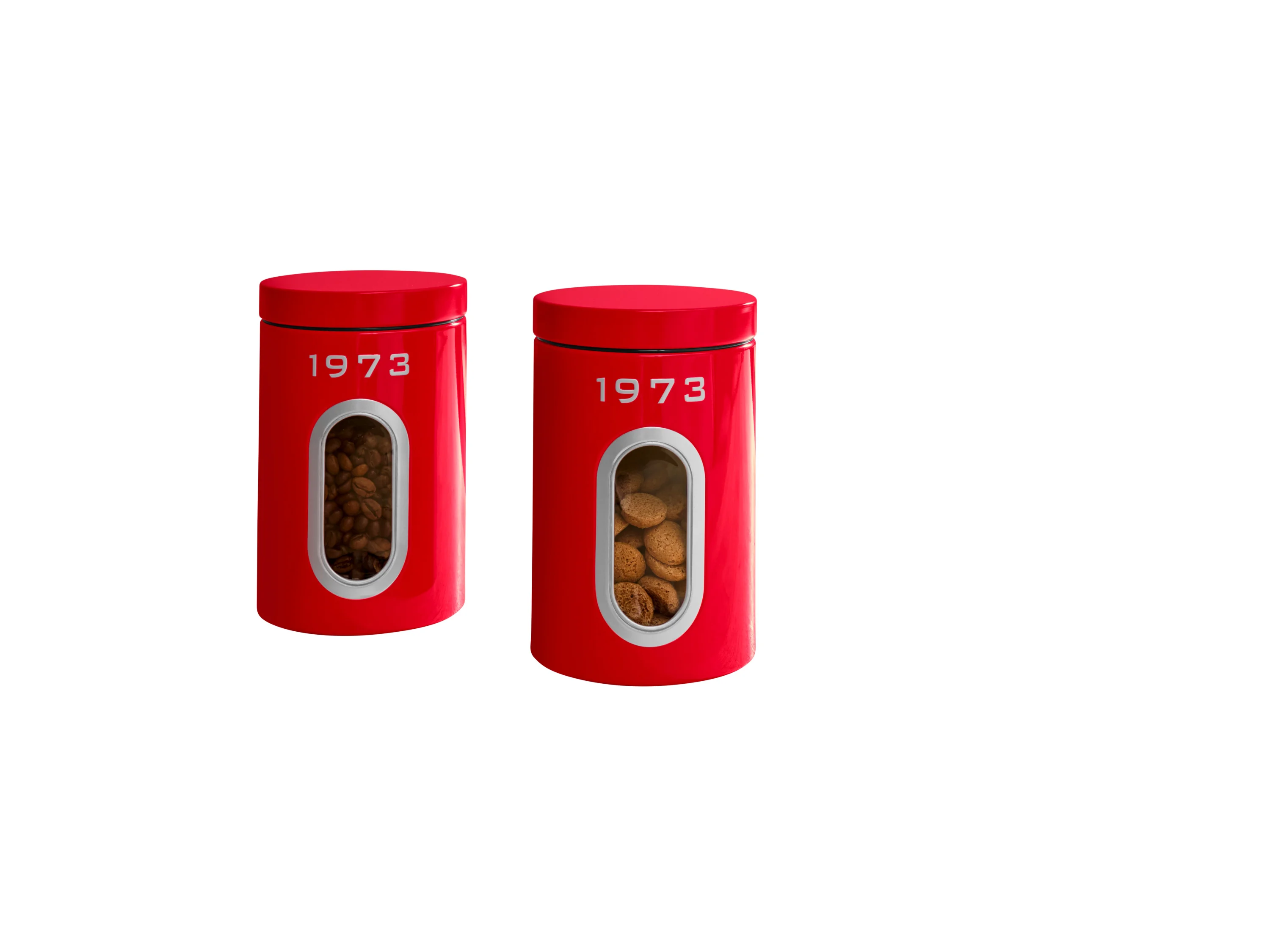 SILVERCREST® Aufbewahrungsdosen-Set Retro 1973 (Rot) – Bild 3 von 4