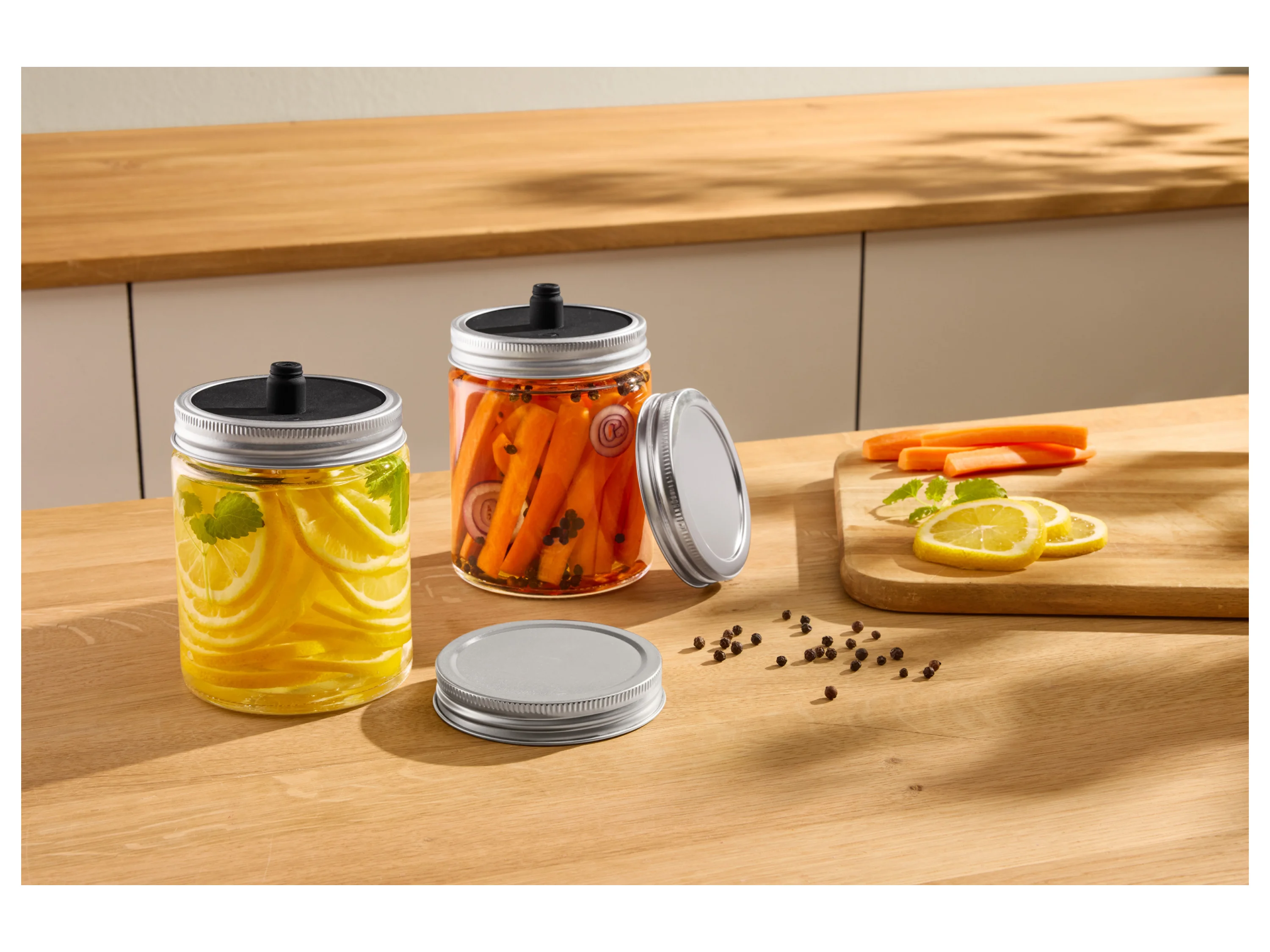 SILVERCREST® Flip-Einmachglas / Fermentationsgläser / Glasgewichte (Fermentationsglas 0,5L 2er Set) – Bild 2 von 4