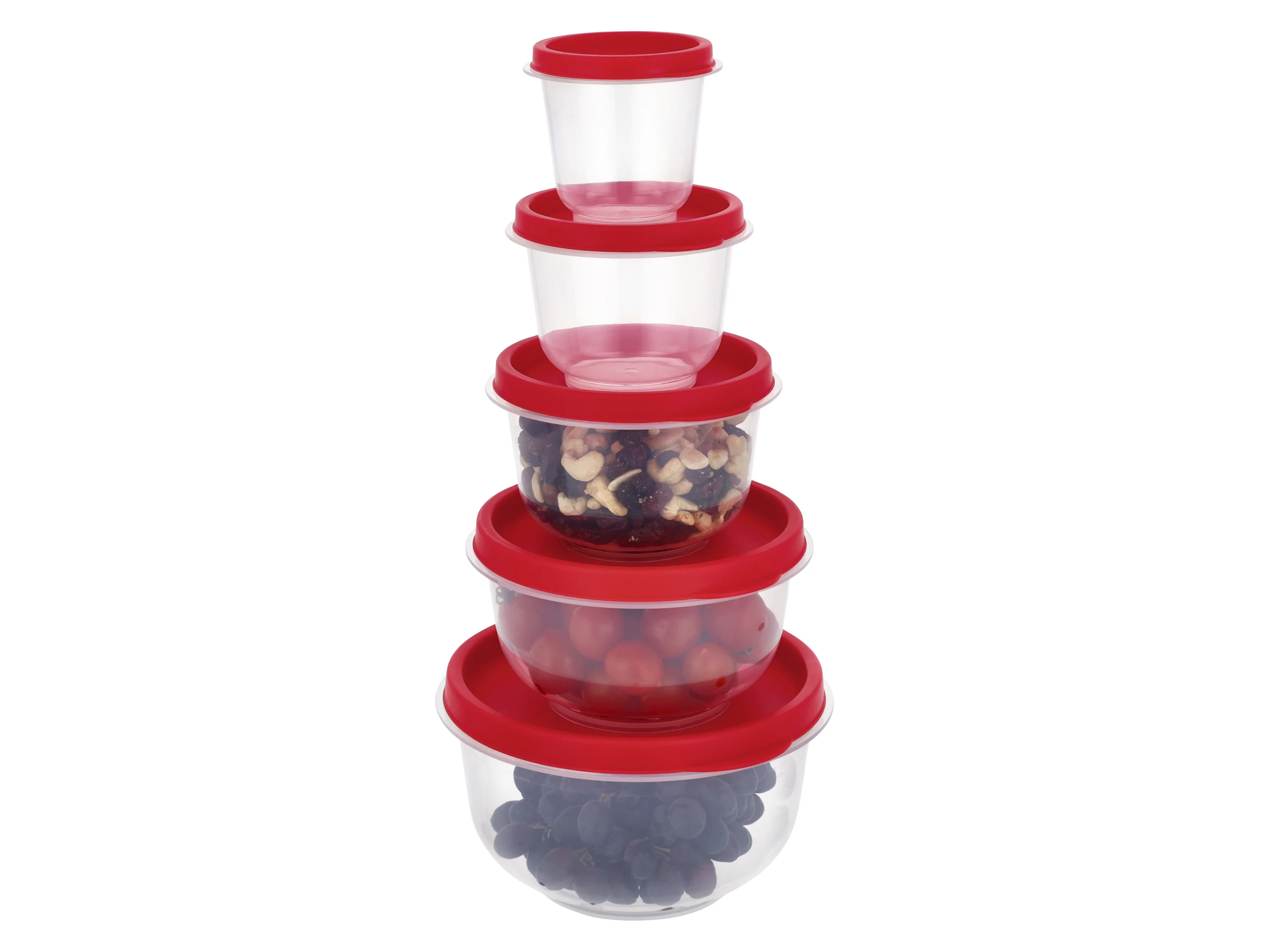 SILVERCREST® Frischhaltedosen-Set (Rund, Rot) – Bild 2 von 4