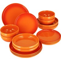 SILVERCREST® Geschirr-Set, 16-teilig (Orange)