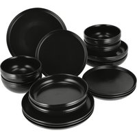 SILVERCREST® Geschirr-Set, 16-teilig (Schwarz)