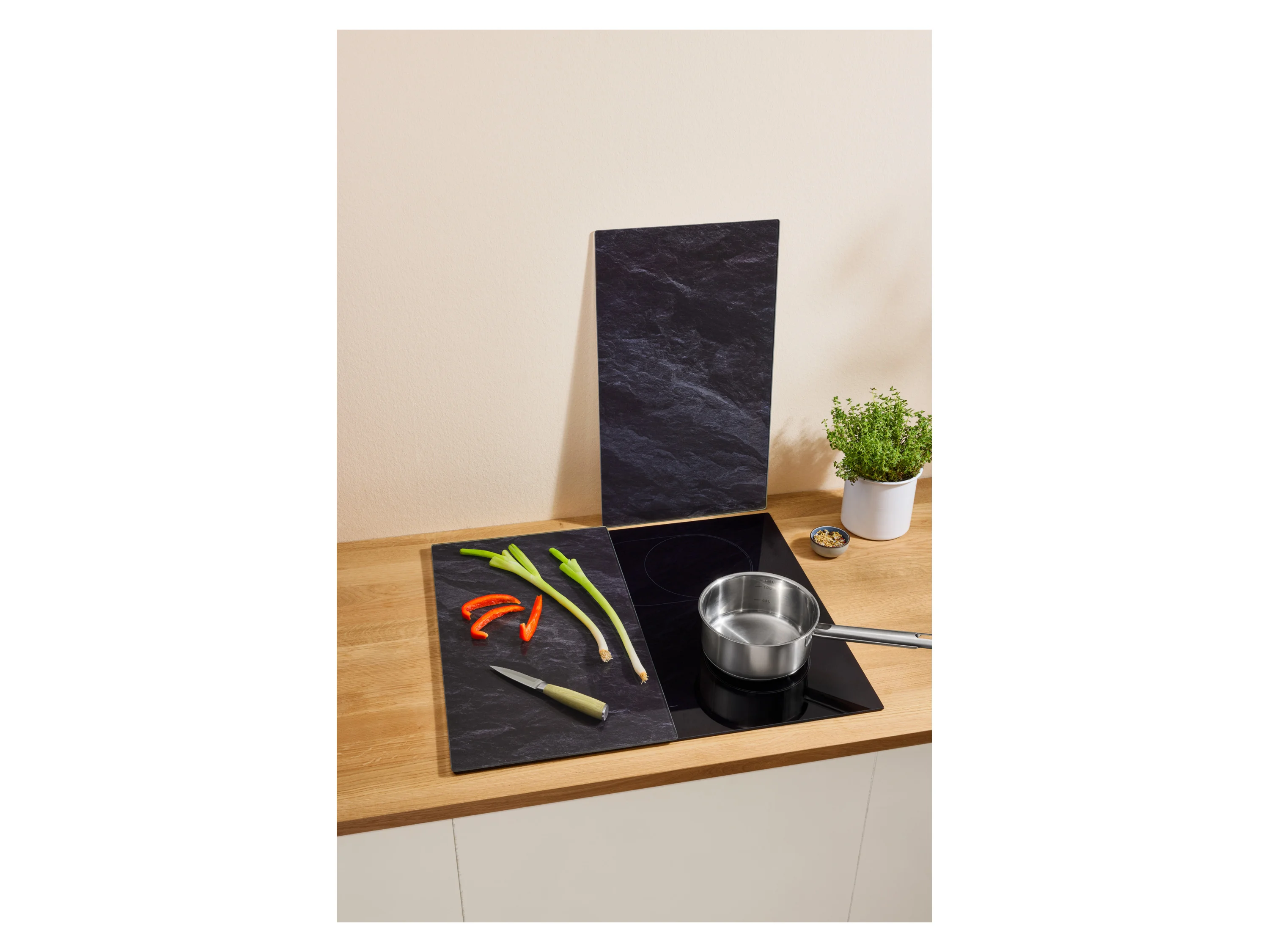 SILVERCREST® Herdabdeckplatte Glas (Schiefer) – Bild 3 von 4