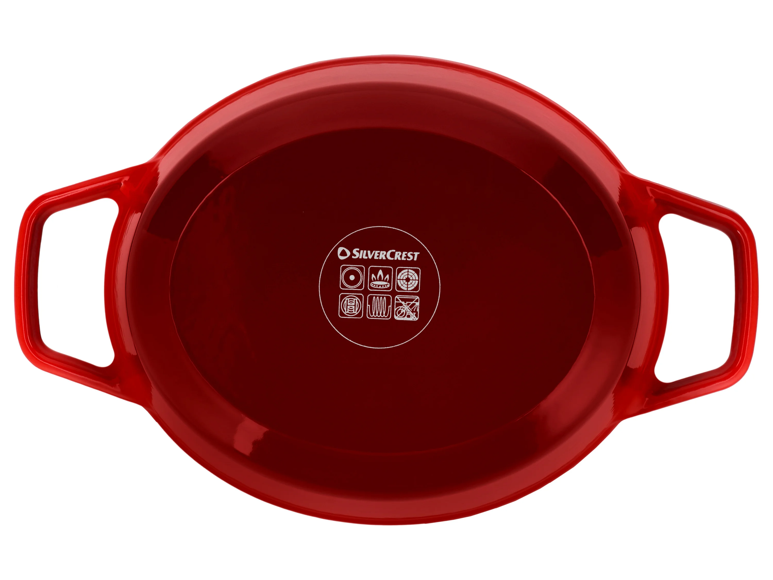 SILVERCREST® Premium Gusseisenbräter, Ø 24 cm (Rot) – Bild 3 von 4