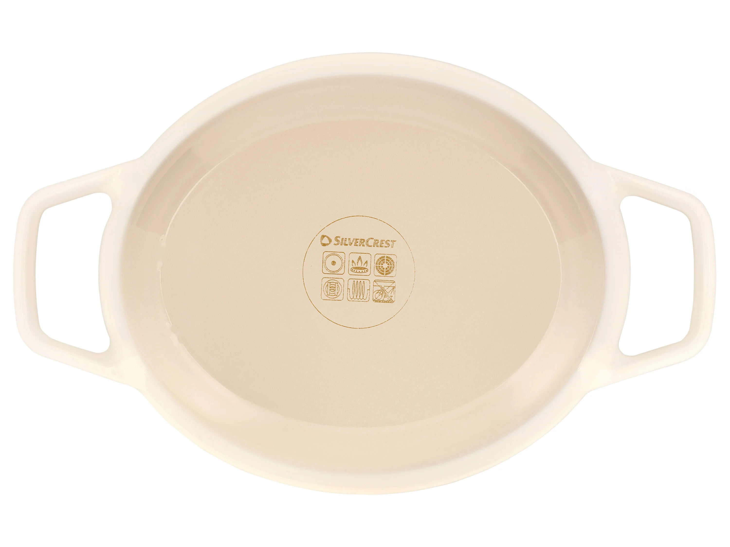 SILVERCREST® Premium Gusseisenbräter, Ø 24 cm (Creme) – Bild 3 von 4